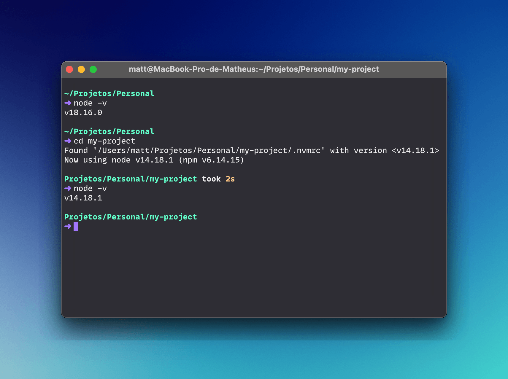How to automatically manage Node versions